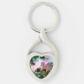 PORTE-CLÉS FLEURS ABSTRAITES (Devant)