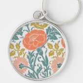 Porte-clés Fleurs, Art Vintage Graphique (Devant)