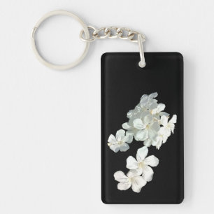 Porte-clés Fleurs blanches