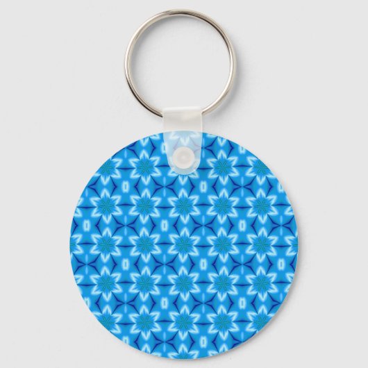 Porte-clés Fleurs blanches congelées (Recto)