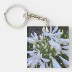Porte-clés Fleurs blanches d'Agapanthus
