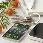 Porte-clés Fleurs bleu Agapanthus (Devant droit)