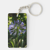 Porte-clés Fleurs bleu Agapanthus (Dos)