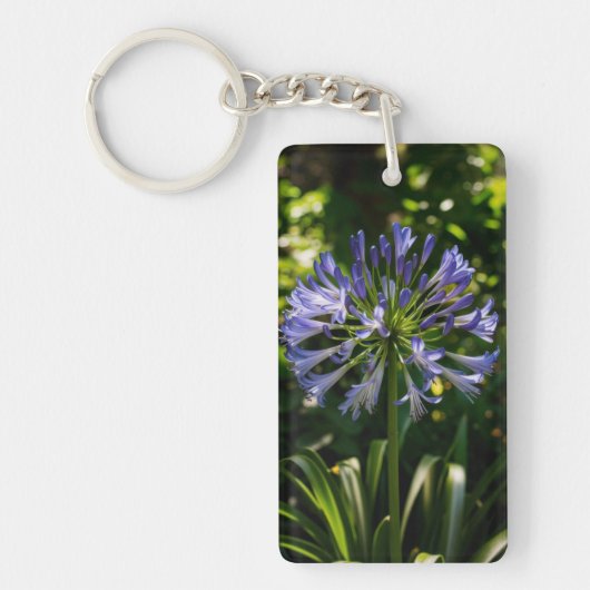 Porte-clés Fleurs bleu Agapanthus (Devant)