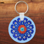 Porte-clés Fleurs bleues (Recto)