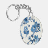 Porte-clés Fleurs bleues indépendantes (Devant gauche)