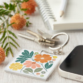 Porte-clés Fleurs Boho (Devant Droit)