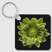 Porte-clés Fleurs | Chrysanthème vert (Recto)
