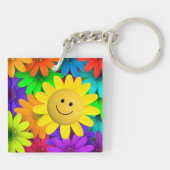 Porte-clés Fleurs colorées (Dos)