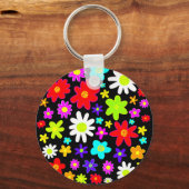 Porte-clés Fleurs colorées (Recto)