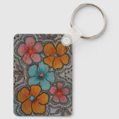 Porte-clés Fleurs Colorées (Verso)