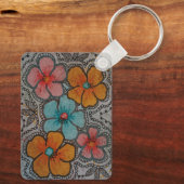 Porte-clés Fleurs Colorées (Verso)