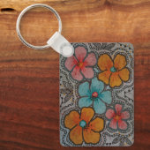 Porte-clés Fleurs Colorées (Recto)