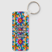 Porte-clés Fleurs colorées mignonnes Motif (Verso)