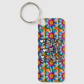 Porte-clés Fleurs colorées mignonnes Motif (Recto)
