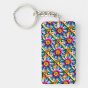Porte-clés Fleurs colorées mignonnes Motif