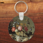 Porte-clés Fleurs, coquillages et insectes Balthasar van der (Verso)
