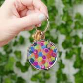 Porte-clés Fleurs couleur bonbon (Main)
