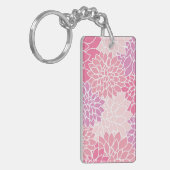 Porte-clés Fleurs Dahlia, Motif De Fleurs, Dahlia Rose (Devant gauche)