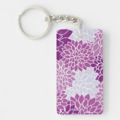 Porte-clés Fleurs Dahlia, Motif De Fleurs, Dahlia Violet (Devant)