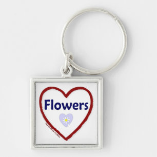 Porte-clés Fleurs d'amour