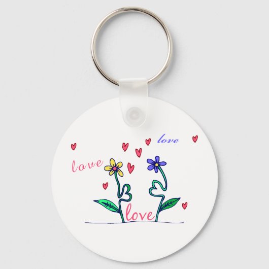 Porte-clés Fleurs d'amour (Recto)