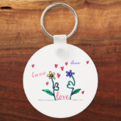 Porte-clés Fleurs d'amour (Recto)