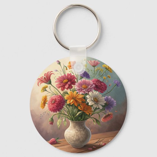 Porte-clés Fleurs dans le vase (Recto)