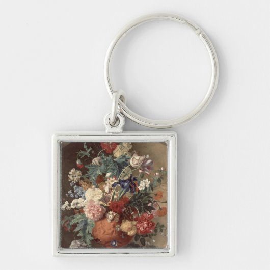 Porte-clés Fleurs dans un vase à terre cuite, 1736 (Devant)
