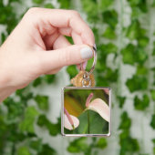 Porte-clés Fleurs d'anthurium rose Kauai Hawaii (main)
