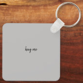 Porte-clés fleurs d'anthurium rouge (Verso)