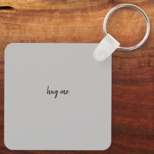 Porte-clés fleurs d'anthurium rouge (Verso)