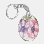 Porte-clés Fleurs d'aquarelle (Devant gauche)