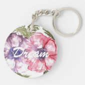 Porte-clés Fleurs d'aquarelle (Dos)