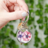 Porte-clés Fleurs d'aquarelle (main)