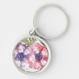 Porte-clés Fleurs d'aquarelle