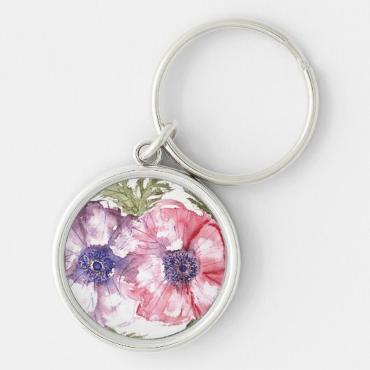 Porte-clés Fleurs d'aquarelle (Devant)