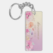 Porte-clés Fleurs d'aquarelle colorées adorables (Devant gauche)