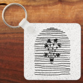 Porte-clés FLEURS D'ART vintage LIGNE (Recto)