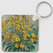 Porte-clés Fleurs d'artichauts de Jérusalem par Claude Monet (Dos)