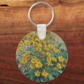 Porte-clés Fleurs d'artichauts de Jérusalem par Claude Monet (Recto)