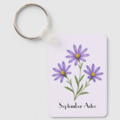 Porte-clés Fleurs d'Aster de septembre  (Recto)