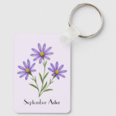 Porte-clés Fleurs d'Aster de septembre  (Verso)