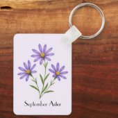 Porte-clés Fleurs d'Aster de septembre  (Verso)