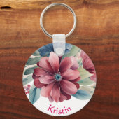 Porte-clés Fleurs de Bourgogne et Bleu (Recto)