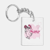 Porte-clés Fleurs de canard - "Vous Me Rends Rapidement Heure (Devant gauche)