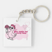 Porte-clés Fleurs de canard - "Vous Me Rends Rapidement Heure (Dos)