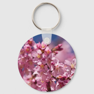 Porte-clés Fleurs de cerisier Sakura embrassées par la lumièr