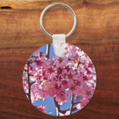 Porte-clés Fleurs de cerisier Sakura Étoiles rouges (Recto)