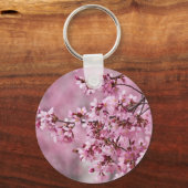 Porte-clés Fleurs de Cerisier Sakura Pastel Rose Calquees (Recto)